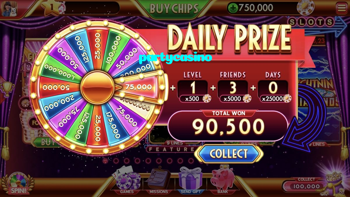 partycasino casino presented on mobile device in Pakistan with slots and live games